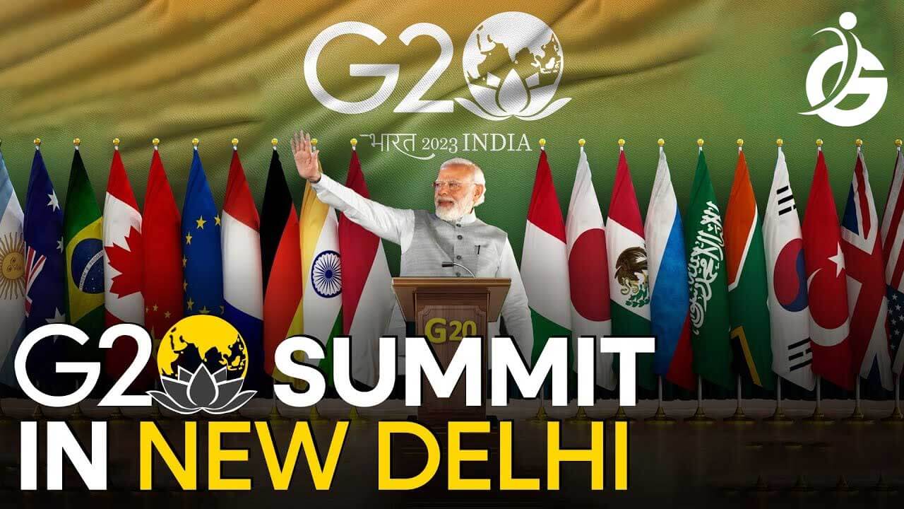 G20 Summit Logo: "G20 Summit 2023 Logo, a circular design with the text 'G20 Summit 2023'